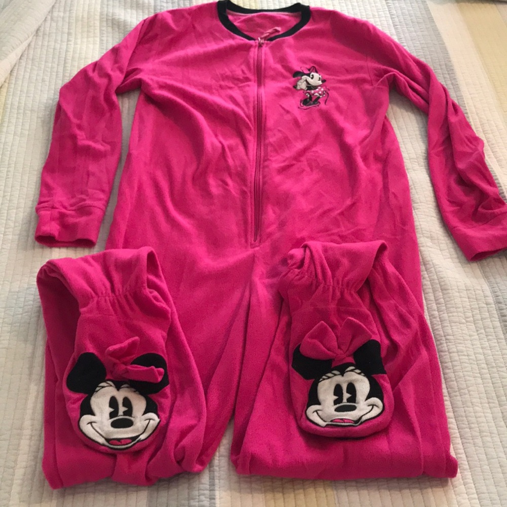 Adult Disney footie pajamas